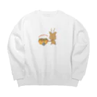 ならきちアイテムショップのならきち　鹿せんべいを運ぶ Big Crew Neck Sweatshirt