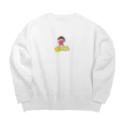 さかもとこのみのグッズやさんの流れ星と女の子 Big Crew Neck Sweatshirt