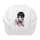 纈珠✝︎の前髪(背景透過) Big Crew Neck Sweatshirt