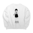 やさしい偶像崇拝のQRちゃん Big Crew Neck Sweatshirt