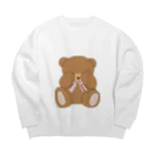 monaのシャイなクマ Big Crew Neck Sweatshirt