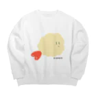 ゆれまる工房のえびはら　注意書き Big Crew Neck Sweatshirt