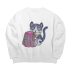 yuhmriaのカヌレに恋するネコ Big Crew Neck Sweatshirt