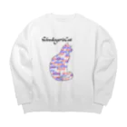 物理×数式×デザインのシュレディンガーの猫 （単独） Big Crew Neck Sweatshirt