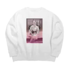 Redbabyの浴衣で足湯 Big Crew Neck Sweatshirt