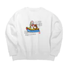 ももよりの小幡人形 カチカチ山(滋賀) Big Crew Neck Sweatshirt