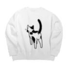 Riotoのねこけつ（ぶち猫） Big Crew Neck Sweatshirt