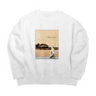 ヴィンテージ鉄道写真グッズの店の日豊本線 小丸川鉄橋を渡るSL (with 三毛猫) Big Crew Neck Sweatshirt