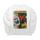 suJikoより愛を込めてのカンガルーとモン族 Big Crew Neck Sweatshirt