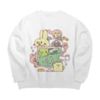 SHOP味み suzuri店のあつまるどうぶつの盛り Big Crew Neck Sweatshirt