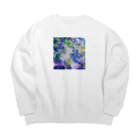 kumakikiのemotional galaxy Big Crew Neck Sweatshirt