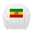 DRIPPEDのRASTAFARI LION FLAG-エチオピア帝国の国旗- Tシャツ Big Crew Neck Sweatshirt