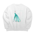 Jojo Yan | A Fashion Illustratorのパーティーを楽しもう Big Crew Neck Sweatshirt