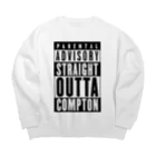 DRIPPEDのPARENTAL ADVISORY STRAIGHT OUTTA COMPTON-ペアレンタル・アドバイザリー・ストレイト・アウタ・コンプトン- ボックスロゴ Big Crew Neck Sweatshirt