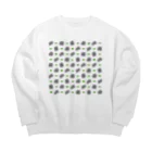 ゆるいイラストのアイテム - イラストレーターハセガワのサイと草 Big Crew Neck Sweatshirt