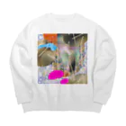 hokora_chanの温泉郷   2021.2.24 Big Crew Neck Sweatshirt