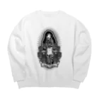 SAUNA ZOMBIESのSAUNA ZOMBIES- Praying Skeleton SweatShirts- Big Crew Neck Sweatshirt