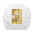 かわいいもののおみせ　いそぎんちゃくのオランジェットちゃん Big Crew Neck Sweatshirt