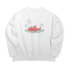 サメ わりとおもいののぼせたサメ Big Crew Neck Sweatshirt