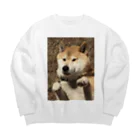 葱☻の少し歪んだぽてくん Big Crew Neck Sweatshirt