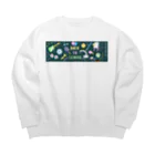 ぽんぽこあんぽんたんのエモい黒板　緑 Big Crew Neck Sweatshirt