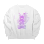 かわいいもののおみせ　いそぎんちゃくのゆめかわうさぎハート Big Crew Neck Sweatshirt