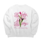 onigiri-dayoの💤🌷春だからねむい🌷💤 Big Crew Neck Sweatshirt