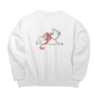 夢と知りせばのきつねのこん様(ふりふり) Big Crew Neck Sweatshirt