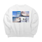 moromoroの冬の公園 Big Crew Neck Sweatshirt