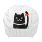 lottyのどこへでもいくファニーキャット Big Crew Neck Sweatshirt