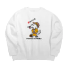 momokarubiのNo.3 旅人かるび 犬 Big Crew Neck Sweatshirt