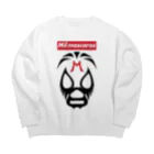 DRIPPEDのMIL MASCARAS-ミル・マスカラス-赤ボックスロゴ Big Crew Neck Sweatshirt