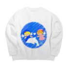 優月 のあ (YouTube 動画 アップ中) ♧の空と海 Big Crew Neck Sweatshirt