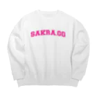 Sakra.gg🌸のSakra.gg College Font Big Crew Neck Sweatshirt