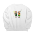 ハラペコの干支シリーズ　いのしし Big Crew Neck Sweatshirt