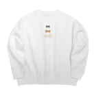 cotton-berry-pancakeのナチュラルりぼん Big Crew Neck Sweatshirt