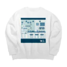 Teal Blue Coffeeの香るコーヒー Big Crew Neck Sweatshirt