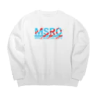 ラペルデラヒーバのマスラオロゴ 赤×水色 Big Crew Neck Sweatshirt