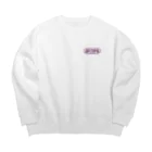 はごろも for saunarsのピンクレトロロゴ　ビッグシルエットスウェット Big Crew Neck Sweatshirt