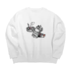 symの健康食品煙草くん Big Crew Neck Sweatshirt