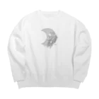 イチボクイッソウの月と花② Big Crew Neck Sweatshirt