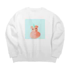 AKUBI工房のCREAM DOG2 Big Crew Neck Sweatshirt