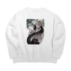 蓮乃 椿の蛇使い Big Crew Neck Sweatshirt