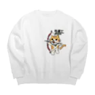 楽猫楽描しげ屋の弓道にゃんこ Big Crew Neck Sweatshirt