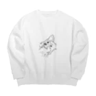 ぼくのせかいのめつきがはらたついぬ Big Crew Neck Sweatshirt