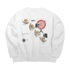 楽猫楽描しげ屋の一射入魂 Big Crew Neck Sweatshirt