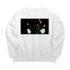 ねここねこねのちゅりぷー Big Crew Neck Sweatshirt