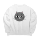 こむねこ屋のこむ猫 Big Crew Neck Sweatshirt