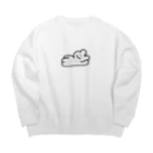 うさみの寝床のだらける うさみ Big Crew Neck Sweatshirt