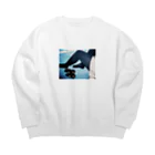 待ってる場所の衝動 Big Crew Neck Sweatshirt